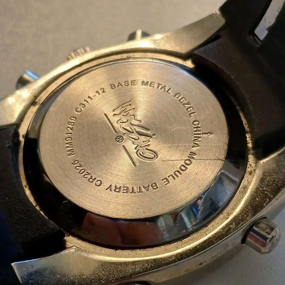 Parts/Repair Mossimo Men's Black Silver Ana-Digi Watch MM91289